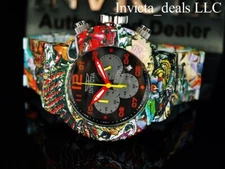 Rare Invicta Men's 52mm GRAND Pro Diver GRAFFITI Chronograph HYDROPLATED SS Watc