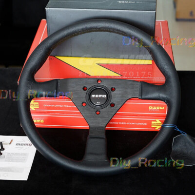 MOMO MonteCarlo 340mm 14' Genuine Leather Thickened Spoke Sport Steering Wheel