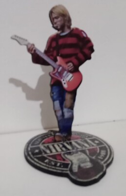 KURT COBAIN - NIRVANA -WOOD FIGURE II 20 cm fibreboardviniyl/plot