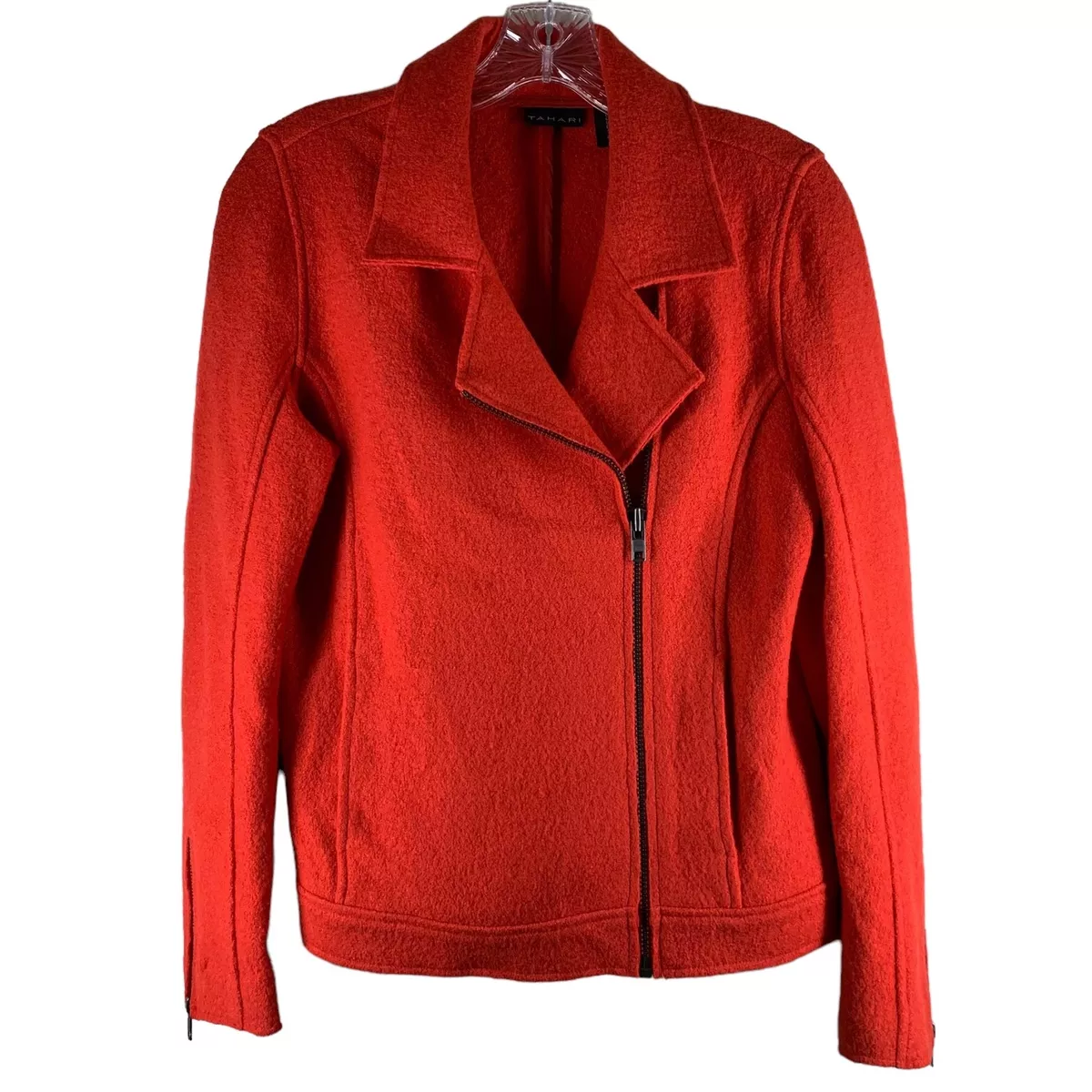 Tahari wool shop moto jacket