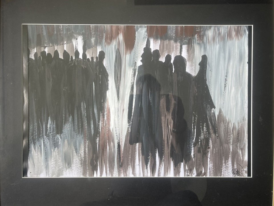 Original Abstract Watercolour Painting Framed eBay