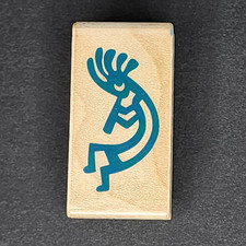 Kokopelli Wood Mounted Rubber Stamp A2215C Rubber Stampede 2002