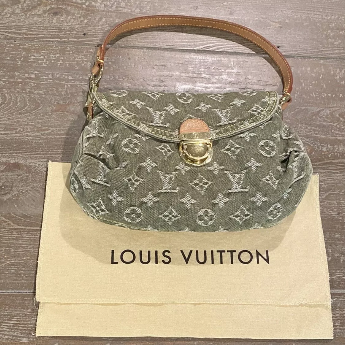 Louis Vuitton Mini Pleaty Monogram Denim Handbag