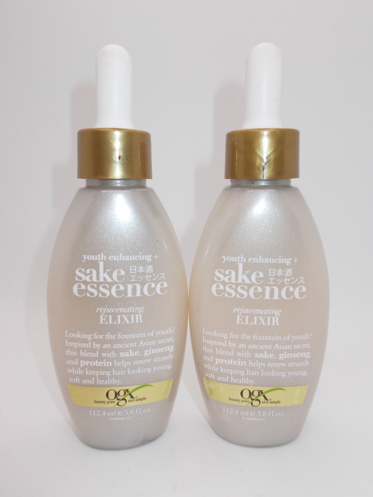 OGX Organix Youth Enhancing Rejuvenating Elixir Sake Essence x2 NEW | eBay