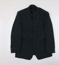 Debenhams Mens Green Polyester Blend Suit Jacket Size M