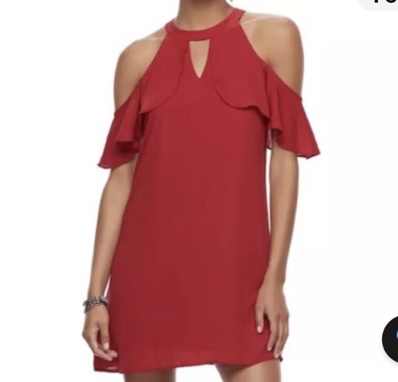 CANDIE'S Junior's Medium RED Flutter Sleeve Halter Swing Mini Dress Lined | eBay CANDIE'S Junior's Medium RED Flutter Sleeve Halter Swing Mini Dress Lined | eBay