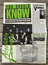 Vintage August 15 1989 You Should Know Paper Reprise Records