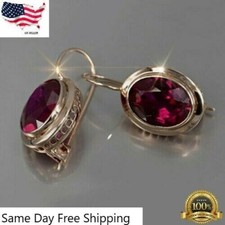 Silver Plated Ear Hook Drop Dangle Earrings Cubic filled Zirconia Lab-Created