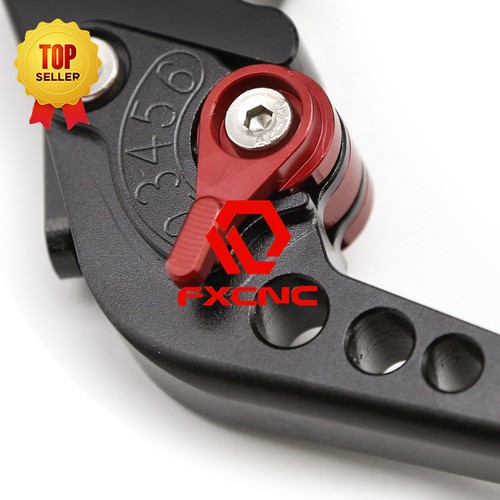 CNC Short Brake Clutch Levers w/GSX-S Logo For GSR750/GSX-S750 2011-2022 Black - Picture 12 of 14