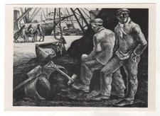 1957 Strike Workers Protest Argentina ART Vigo Political OLD Russian Postcard