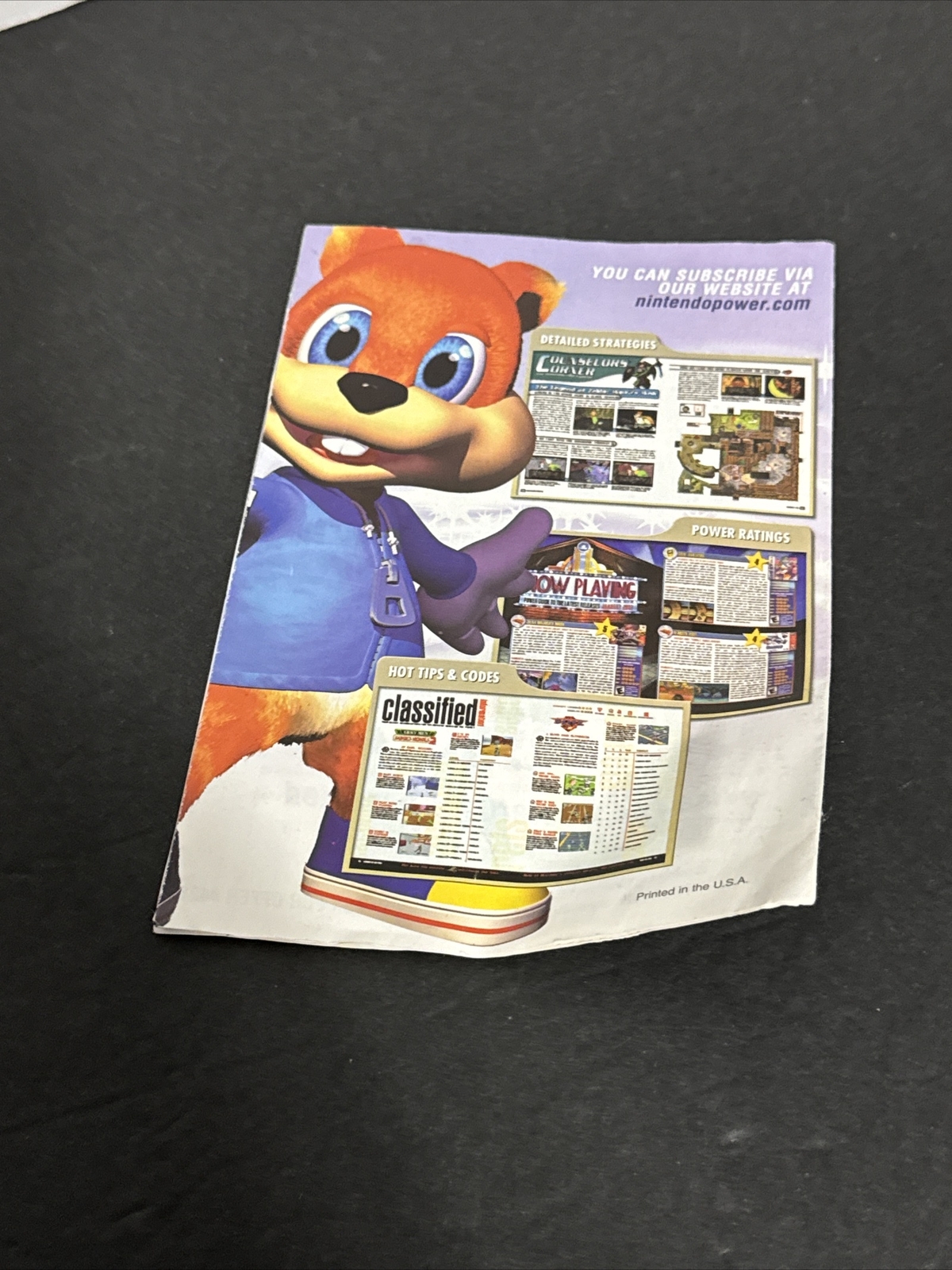 Conker's Bad Fur Day Insert ONLY Nintendo 64 And N64 Booklet No Game
