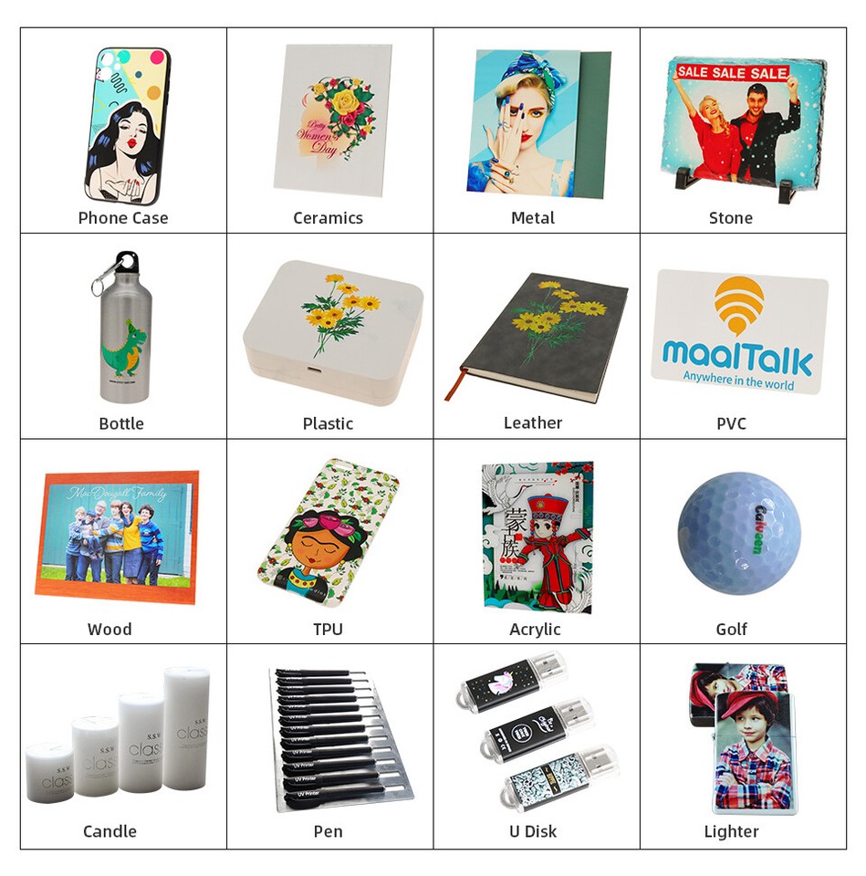 ACHI A3 UV Printer Fast Printer Epson1390 Officeworks 3D Cylindrical