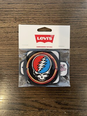 Levis x Grateful Dead Embroidered Patches Bears Roses Steal Your Face Sealed New