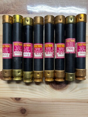 8X Fusetron Fuses--3(FRS-R-30) , 3(FRS-R-8), 1(FRS61/4), 1(FRS-R-4), tested.