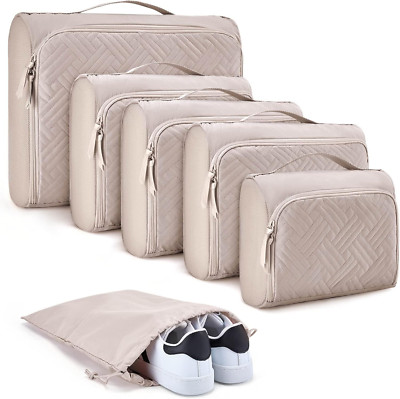 BAGSMART 6 Teilige Packing Cubes, Koffer Organize, Packtaschen Set Für Urlaub Un