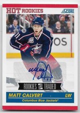 10/11 SCORE SIGNATURES AUTOGRAPH PARALLEL Matt Calvert #612