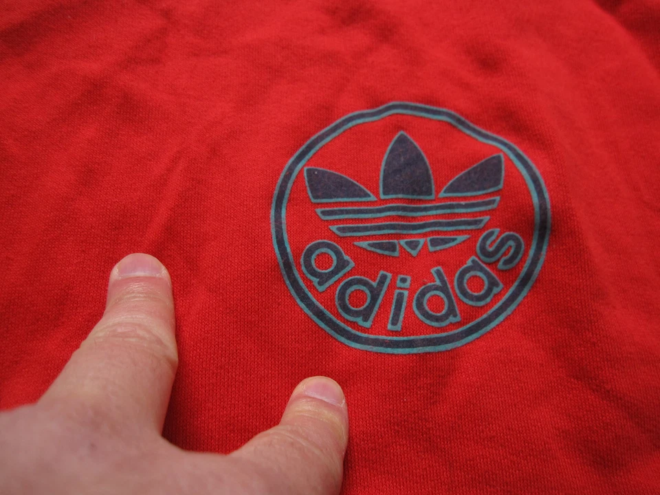 Sweat Adidas 80'S trefoil coton polyester Made ireland Vintage jersey - 174 / M - Photo 3/4