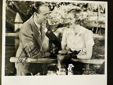 Fred Astaire & Joan Fontaine signed A Damsel In Distress 8x10 Original photo.
