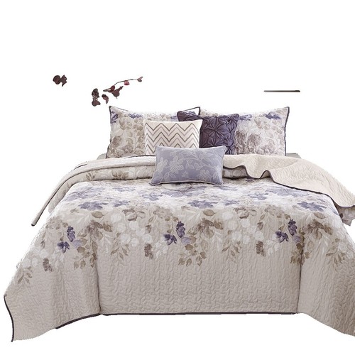 Housse de couette 220x240cm 3D Fleur de Rendu Bleu Avec taie d'oreiller