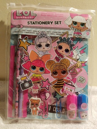 LOL Surprise! 10pc Stationery Set in Bag Eraser HIGHLIGHTERS Pencil ...