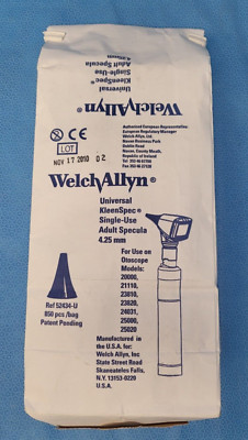 Welch Allyn Universal KleenSpec Single-Use Adult Specula 4.25 mm 680 pcs 52434-U