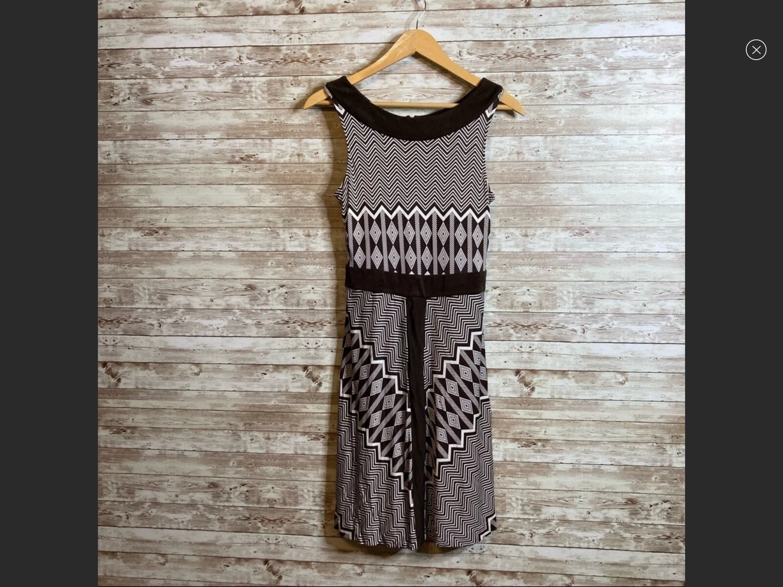 Abito tubino Tory Burch marrone crema Geo