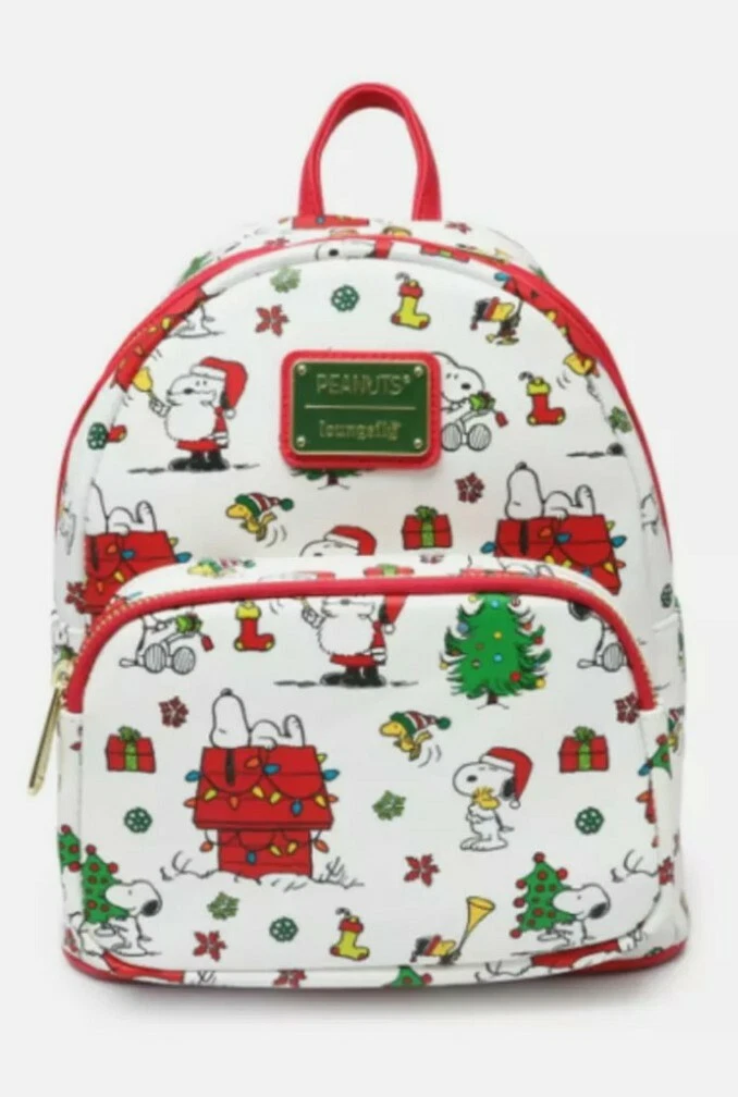 Loungefly PEANUTS Snoopy Christmas Mini Backpack NWT | eBay
