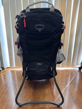 Osprey Poco Plus Baby Carrier Backpack Hiking - Black/Gray- Excellent Condition