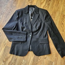 New The Limited Collection Womens Black Sports Coat Blazer Jacket Sz 12 Office