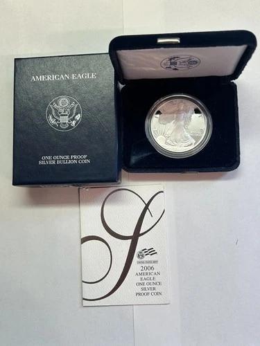 2006-W Proof American Silver Eagle-1 Oz. .999 Fine-Box & COA