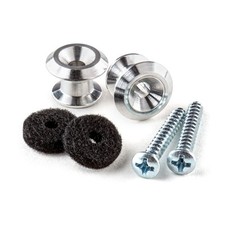 High Quality Aluminum Guitar Bass Strap Buttons Extra Wide Flange Set of 2