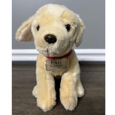 FAO Schwarz Golden Labrador Puppy Dog Plush Stuffed Animal Toy Kids Gift