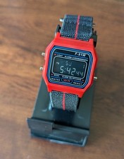 Custom F91W Redline Red & Black Negative Disp...