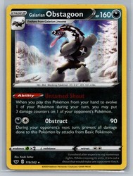 Galarian Obstagoon 119/202 Holo Rare Sword & Shield Base Set
