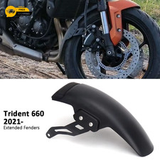 Trident 660 Motorcycle Front Fender Mudguard Extender Extension Black for TRIDEN