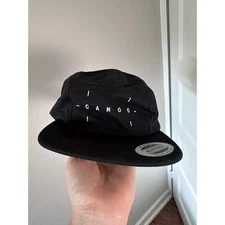 Vintage Canoo Yupoong black flat rim hat NWT