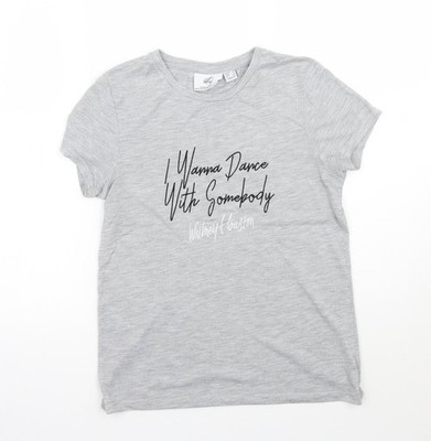 Womens UK Size 8 Whitney Grey Basic T-Shirt