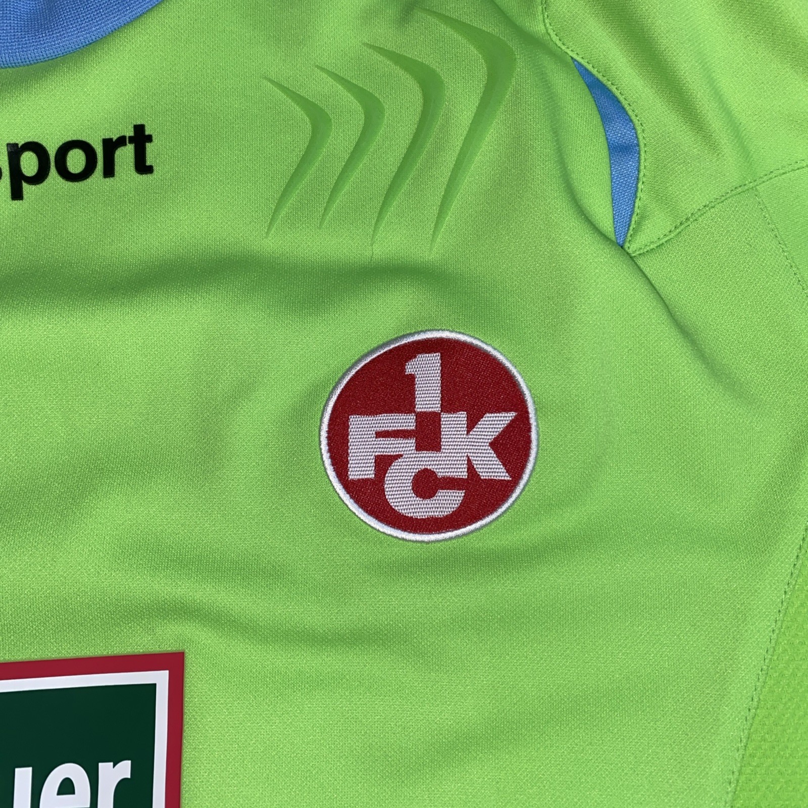 Uhlsport Men’s Sz XL FC Kaiserslautern  Football/Soccer Goalie Jersey Neon Yello