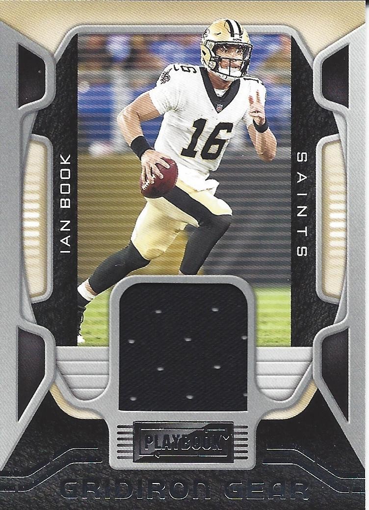 Ian Book 2021 Panini Playbook Gridiron Gear Game Used Jersey Insert Card