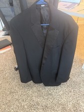 Men s XL Black Suit Jacket Set w/ Dress Shirt...