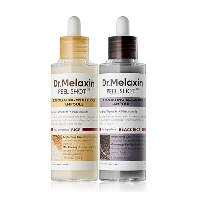 Peel Shot Glow Rice Peeling Ampoule Duo Daily Soft Exfoliating Face Body Scrub