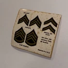 Vintage G I Joe Army Soldier Insignia Rank Sticker Sheet HASBRO 1964-1969 2