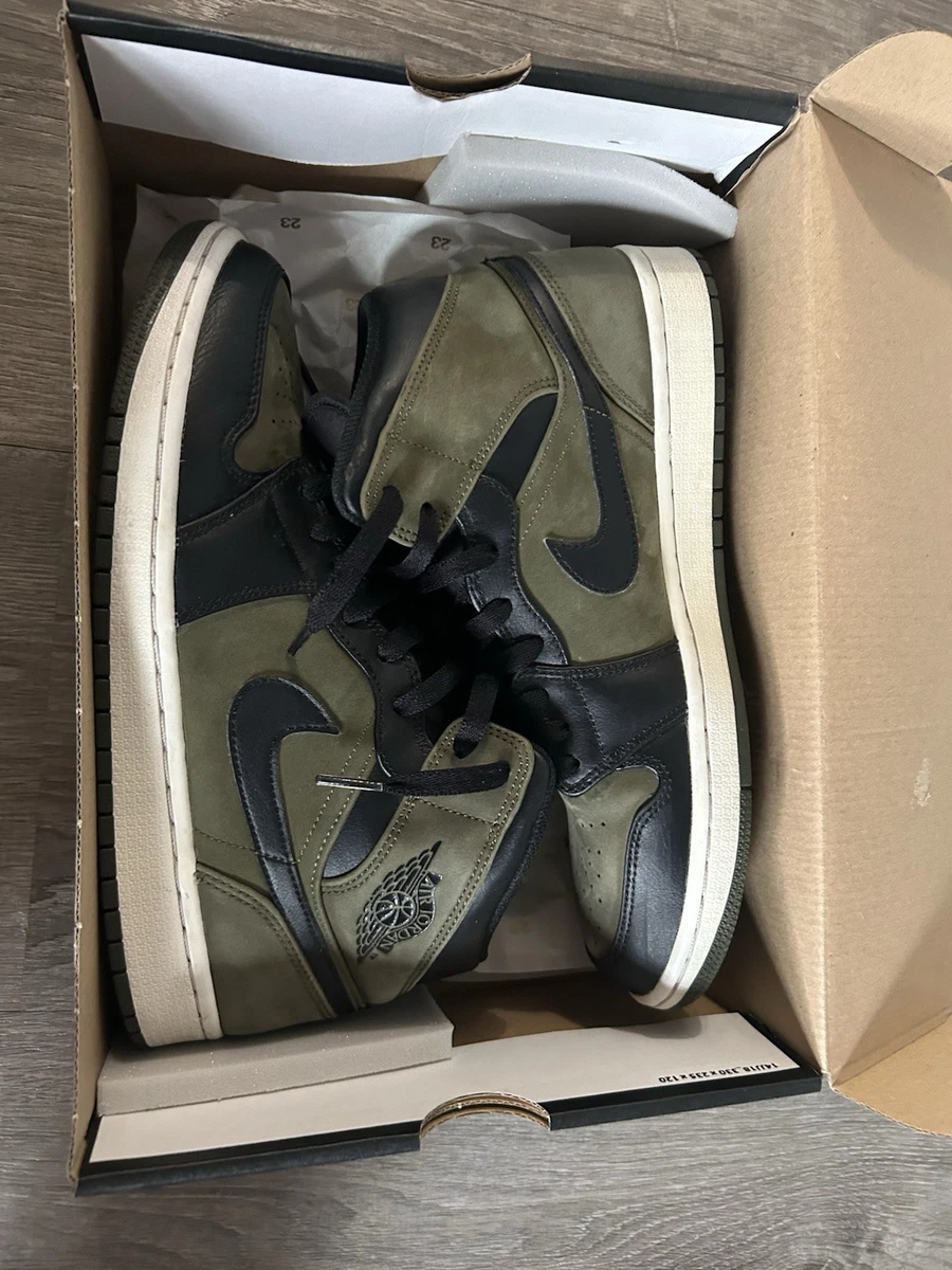 Jordan 1 Retro Mid Olive Canvas | eBay