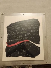 Patricia Allott (b. 1939) , screenprint "Tolstoi" printed 1969. Nice piece 19x17