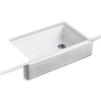Kohler Hayridge K-6351-0 Whitehaven 36'' 1 Basin Farmhouse Cast Iron Kitchen Sink