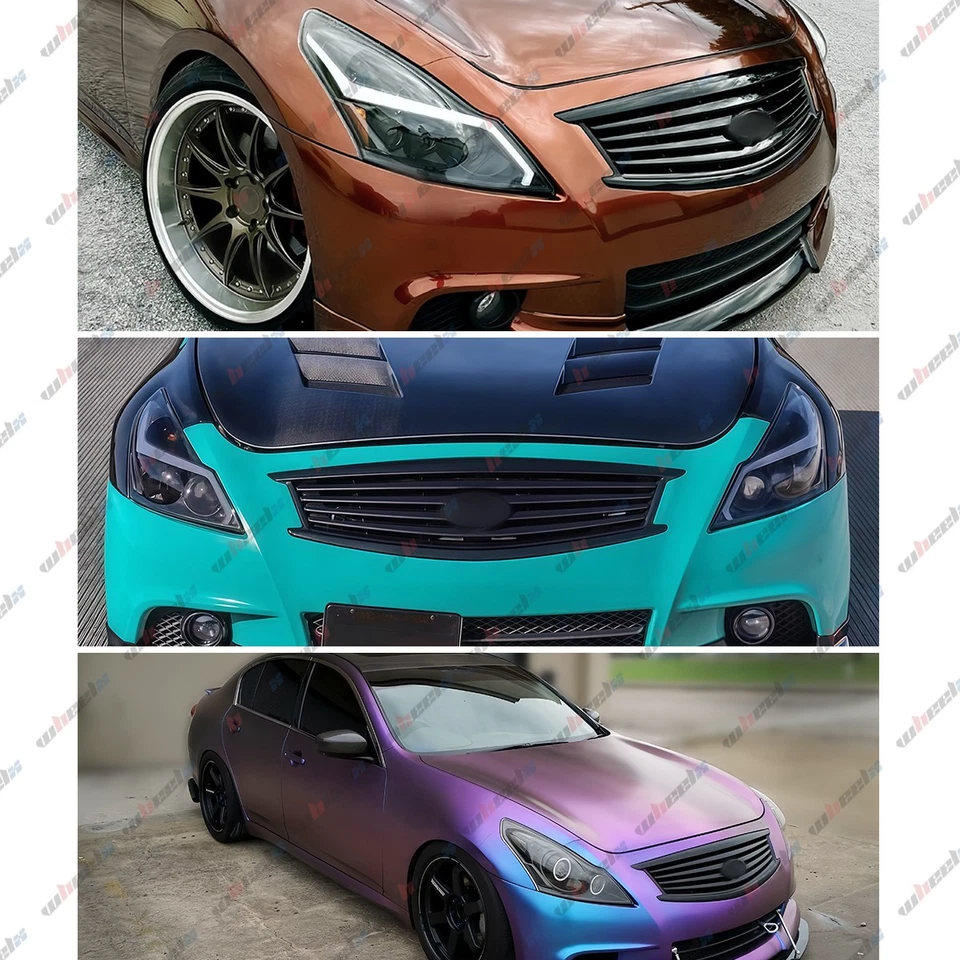 Parachoques delantero rejilla negra brillante para Infiniti G37 G25 Q40 2010-2015 sedán de 4 puertas Foto 2 de 4