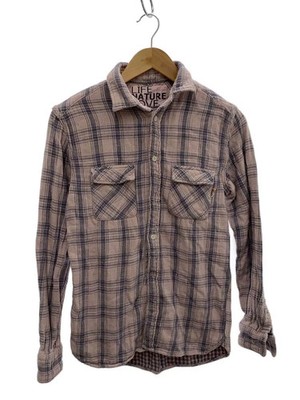 FREE CITY Long-Sleeve Shirt, Size 2, Cotton, Pink Check, FCJSTL01