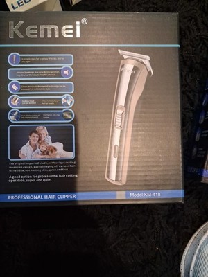 Kemei KM-418 Cordless Electric Hair Clipper, Beard Trimmer, Shaver Haircut Blue