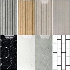 60Pcs Marble Wood Effect Bathroom Wall Panels PVC Cladding Shower Wet Wall Tiles