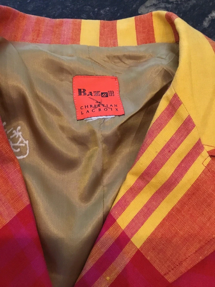 Superbe Veste Colorée Lin Christian Lacroix 40 Tbe Authentique  - Photo 4/4